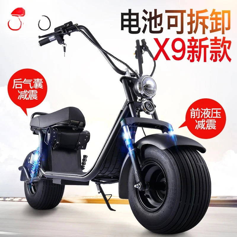 X20 Wide Tire  Electric Vehicle Battery Car Adult Scooter Bicycle Scooter Big Tire