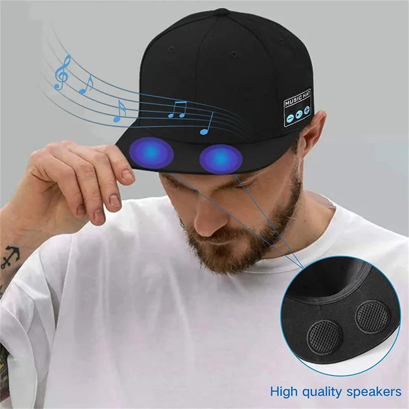 Multifunctional Outdoor Hat With Bluetooth Speakers Wireless Headphones Detachable Adjustable Music Baseball Cap Running Sports