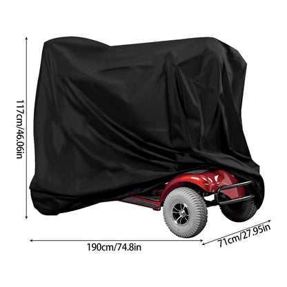 Mobility Scooter Cover Waterproof Wheelchair Storage Cover Rain Protection Heavy Duty 190D Oxford Fabric Electric Chair Cover