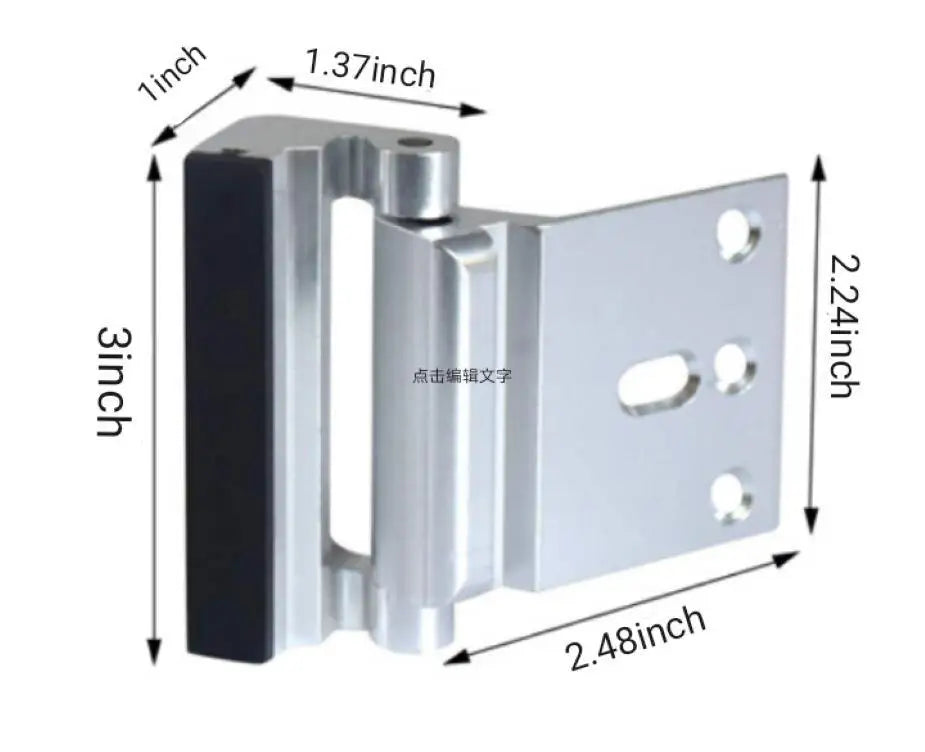 Home Security Door Lock Reinforcement Safety Latch Add Extra Front Doors Security, White / Black