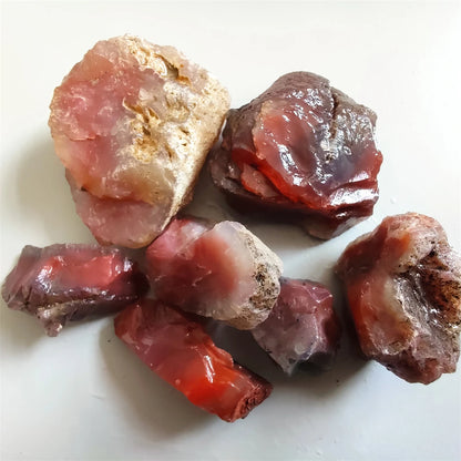 Natural Treasure Southern Red Agate Raw Carnelian Diffuser Oil Raw Stone Crystals Healing Specimen Home Garden Decoration Stone