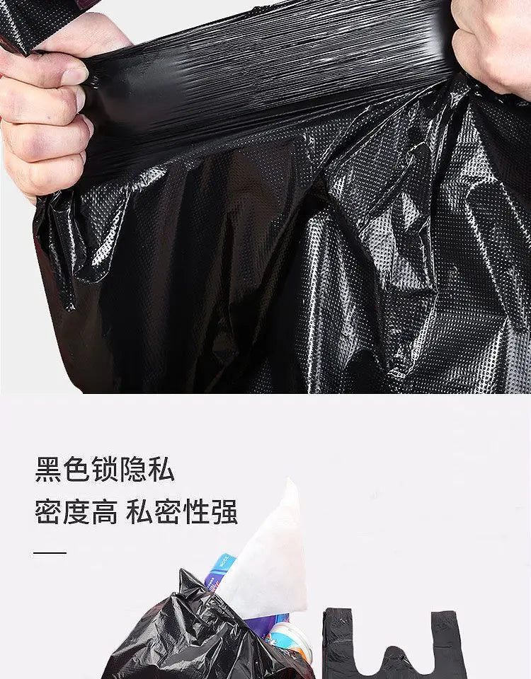 100pcs Mini Plastic Disposable Trash Bags Kitchen Cleaning Storage Garbage Pouch Household Portable Rubbish Bag Desktop Office