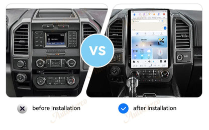 14.4 Inch Android 8+128GB For Ford F150 F250 2015-2021 Tesla Style Car GPS Navigation Multimedia Player Radio Tape Headunit HD