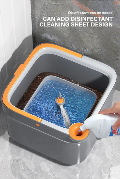 360 Spin Bucket Clean Mop With Bucket Water Purification Microfiber Sewage No Hand-Washing Household Cleaning Bucket Floor Mop