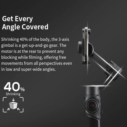 Zhiyun Smooth 5 Smartphone 3-axis Handheld Stabilizer Gimbal Covered with Grip Tripod for iPhone / Samsung / Huawei /Xiaomi