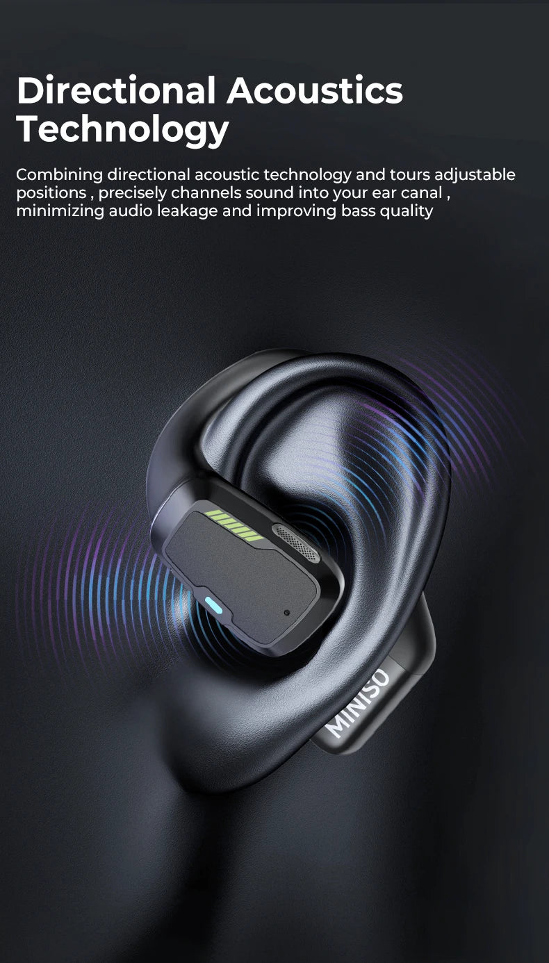 [AI Translator] MINISO M98 Wireless Headphones OWS Sports Bluetooth Earphones Gaming Headset ASMR APP Translation Earbuds IPX5