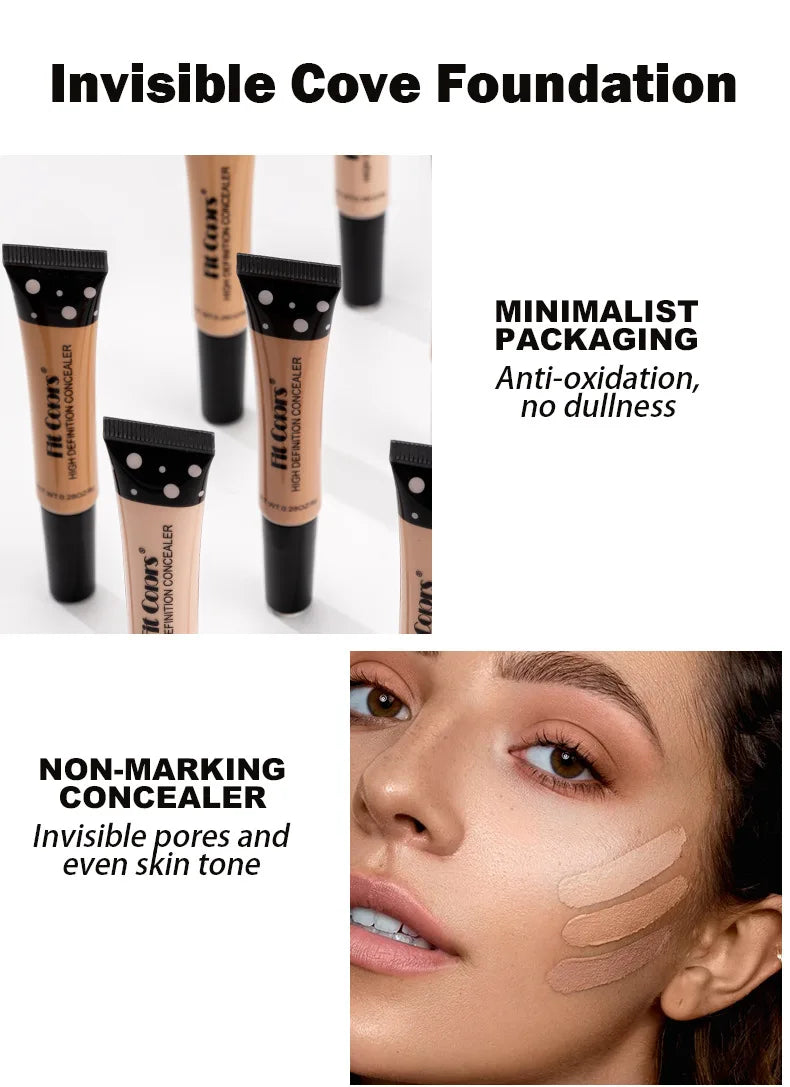 Face Make Up Concealer Waterproof Full Cover Dark Circles Cream Acne Contour Palette Makeup Contouring Sliky Liquid Foundation