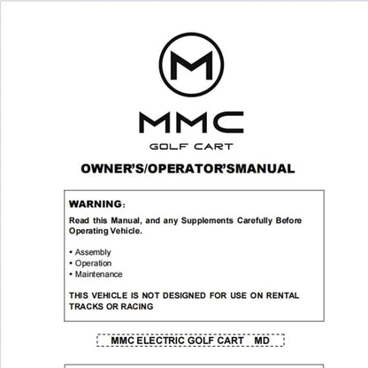 Best Selling Off-Road Electric Golf Cart User Manual - MarvelouStoree