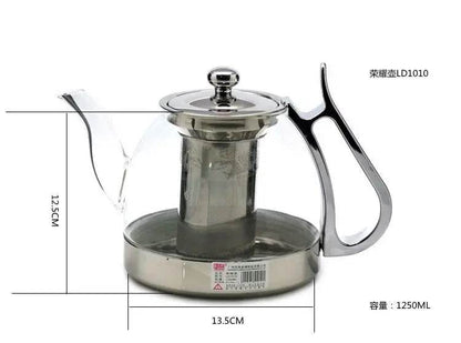 Stainless Steel Induction Cooker Special Glass Boiling Teapot Heat-resistant Heating Tea Infuser Kung Fu Tea Tea Set - MarvelouStoree