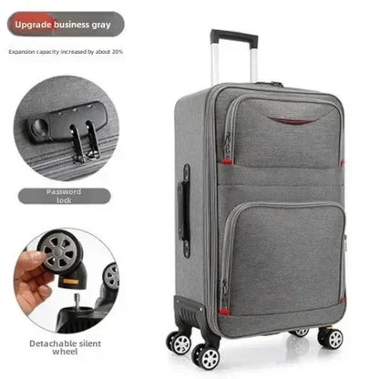 Detachable Wheel Suitcase Waterproof Luggage Carry-on Travel Bag Large Capacity Oxford Rolling Luggage Set Password Trolley Case