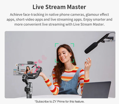 Zhiyun Smooth 5 Smartphone 3-axis Handheld Stabilizer Gimbal Covered with Grip Tripod for iPhone / Samsung / Huawei /Xiaomi