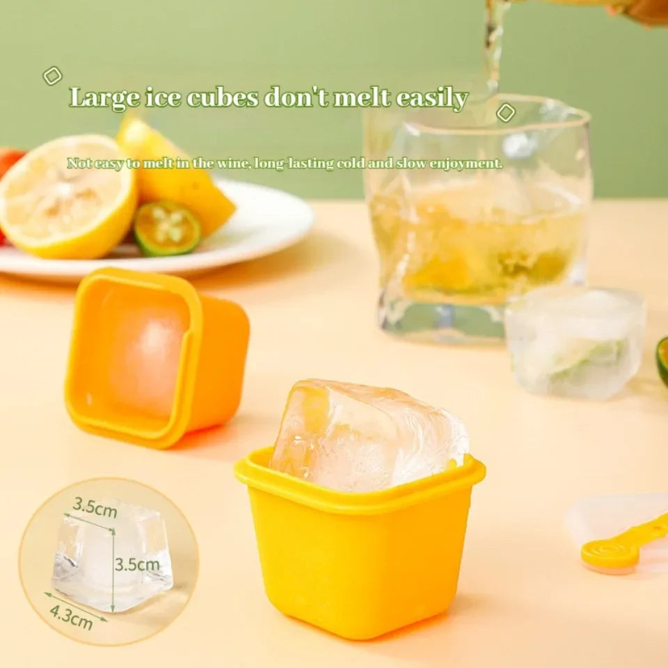 Ice Cube Maker with Stick Summer Individually Portioned Storage Box Reusable Cube Mould with Lid Ice Maker Kitchen Tools