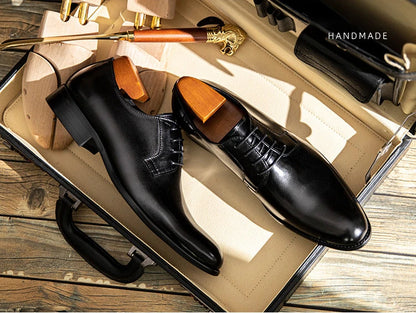 Luxury Mens Leather Shoes High Quality Men's Shoes Pointed Oxford Wedding Leather Men Dress Shoes 2024 Gentleman Office Man Shoe