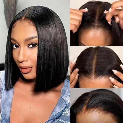 12A Ready To Go Bone Straight Bob Wig Lace Frontal 100% Human Hair Wigs For Women Short Bob Wig Lace Closure Wig Glueless Wig