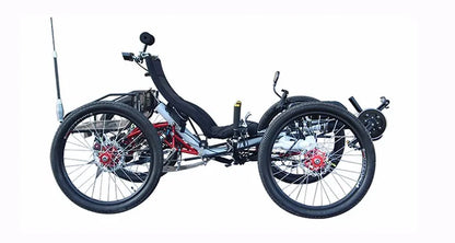 2023 New Powerful Dual 500watt Mid Motor Fat Tire Hunting Electric Recumbent Quad Bike