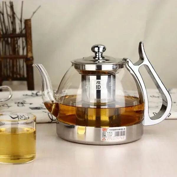 Stainless Steel Induction Cooker Special Glass Boiling Teapot Heat-resistant Heating Tea Infuser Kung Fu Tea Tea Set - MarvelouStoree