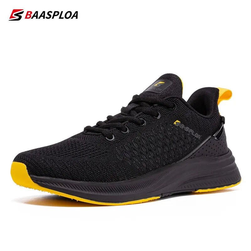 2023 Baasploa Men Running Shoes Lightweight Sport Shoes Mesh Breathable Casual Sneakers Non-Slip Outdoor for Men New Arrival