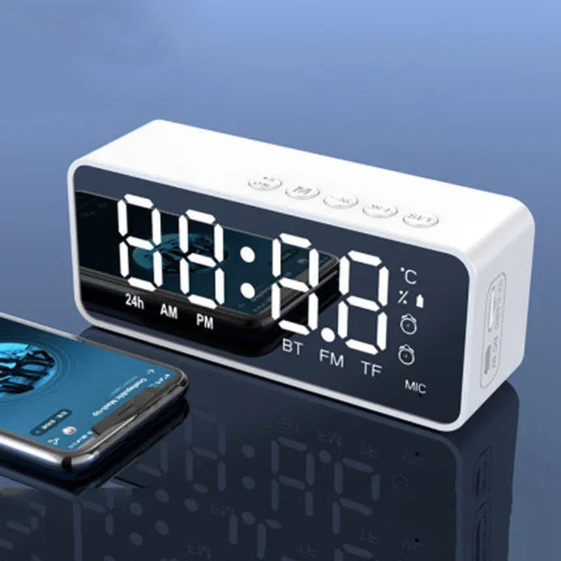 Bluetooth Speaker Clocks, FM Radio, LED Digital Smart Alarm Clock, Electronic Desktop Clocks, Table Decor, Hot