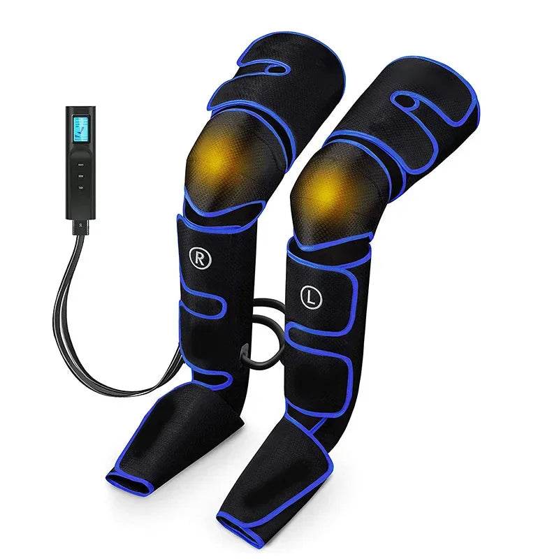 Electric Leg Muscle Relaxer 6 Modes Air Compression Recovery Boot Relieve Foot Fatigue Heating Leg Massager - MarvelouStoree