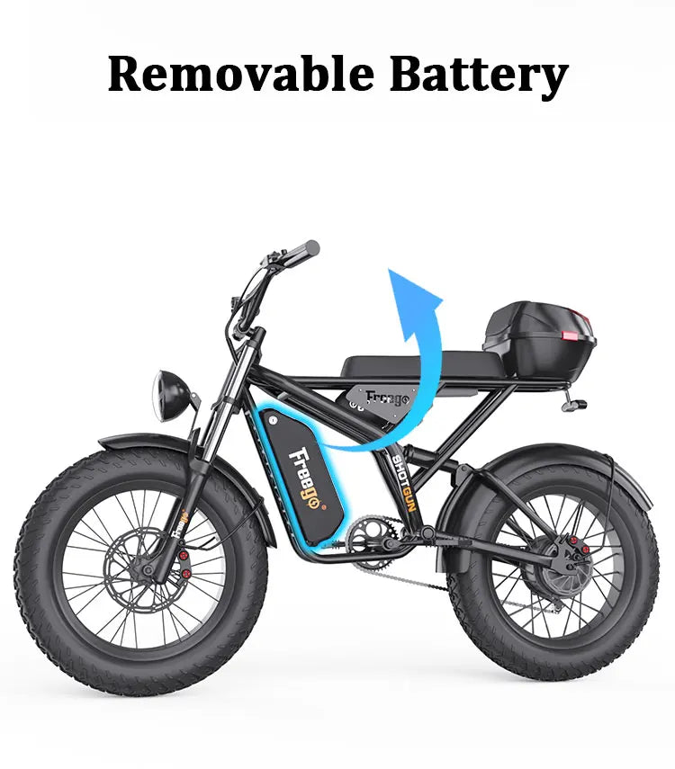 U.S. warehouse F2 1200W 48V 20Ah  40-50km Riding Range  20''x4'' electric motorcycles Fat Tire Electric Bike