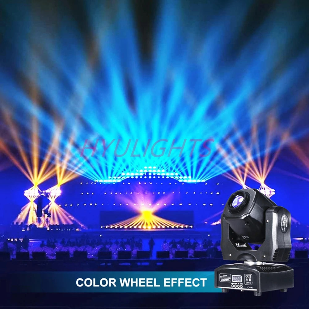 2pcs 75W LED Spot Moving Head Light 65W  DJ Beam Lights  Spot Light with Gobo&Color Wheel Disco DJs Equipmentnt