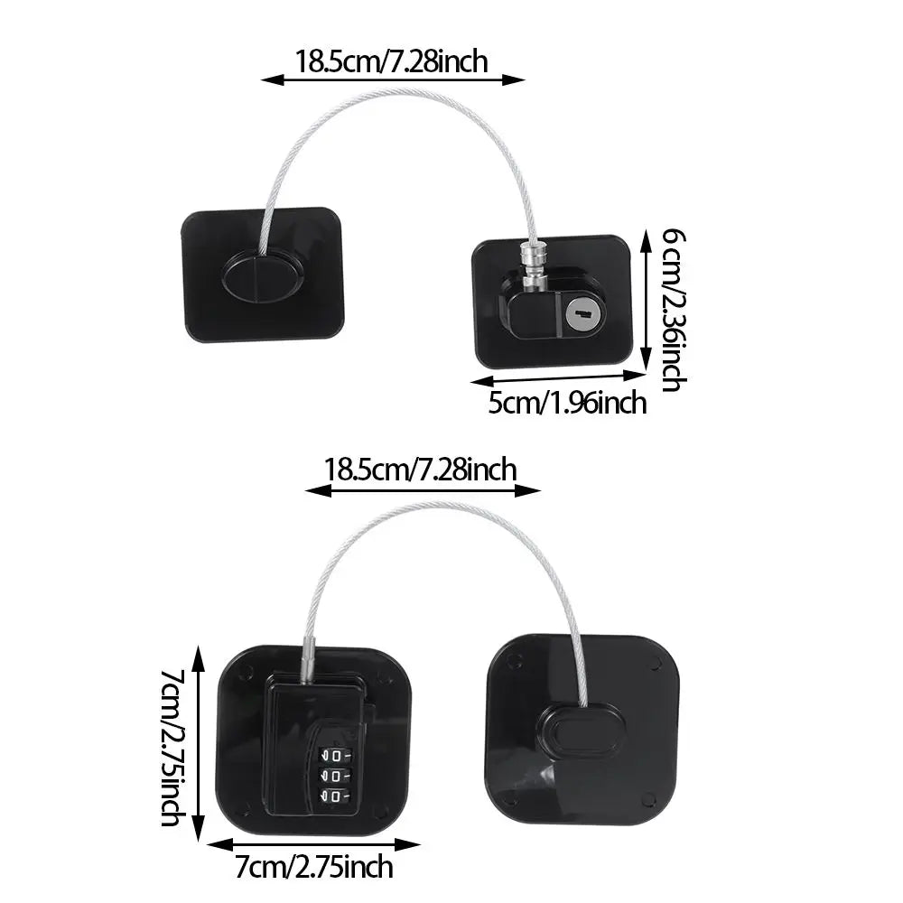 Baby Safety Refrigerator Lock With Keys or Coded Lock Infant Cabinet Locks Sliding Closet Door Lock Children Protection Locks