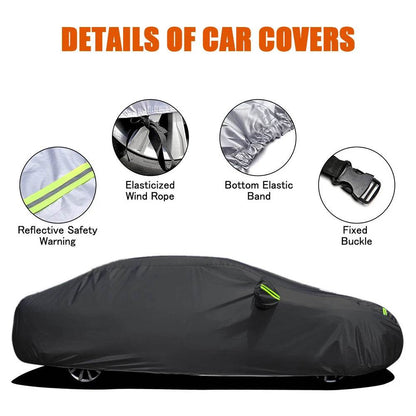 S-XXL Car Cover Sedan Full Covers with Reflective Strip Sunscreen Protection Dustproof&Waterproof UV Scratch-Resistant Universal - MarvelouStoree