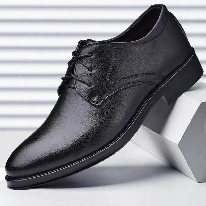 Men's Shoes Black Leather Formal Shoes for Men Oxfords Male Wedding Party Office Business Shoe Man zapatos de hombre Plus Size - MarvelouStoree