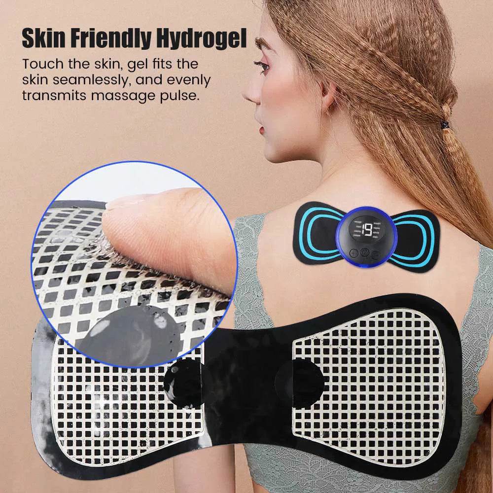 5pcs set Neck Back Massager Sticker EMS Pulse Mini Electric Massage for Shoulder Leg Cervical Body Muscle Stimulator Relief Pain - MarvelouStoree