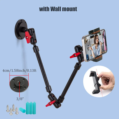 BFOLLOW 32" 22" Smartphone Bracket Magic Arm for Camera Articulated Flexible Wall Mount Desk Clamp Tablet Webcam Gopro Stand