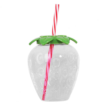 500ml Summer Cute Strawberry Straw Water Bottle Milk Coffee Straw Cup for Home Cartoon Water Bottle Juice Bottle Drinking Cup