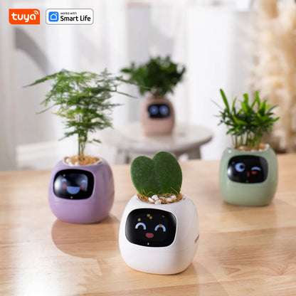 Tuya Smart Life Planter,Endless Fun Over 49 Rich Expressions,7 smart sensors,AI Chips Make Raising Plants Easy and Fun