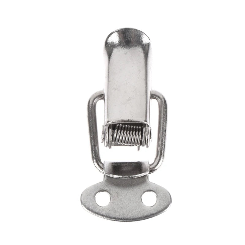 4PCS Stainless Steel Mini Lock Cabinet Boxes Spring Loaded Latch Catch Toggle Clamp Hasp For Chest Box Gift Suitcase Case