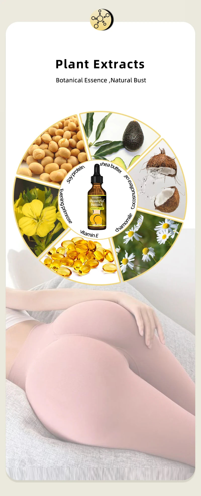 Buttock augmentation for buttock enlargement oil products