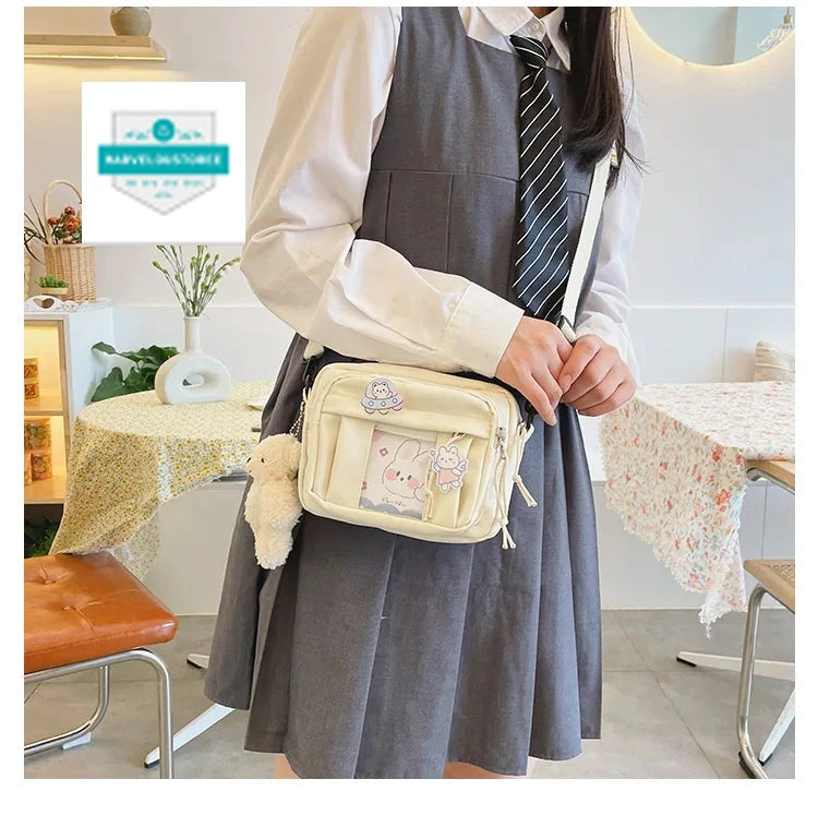 New Kawaii Bag Girls 2024 New JK Transparent Bag Small Crossbody Bag For Women Purses and Handbags Shoulder Bag Itabag Bolso