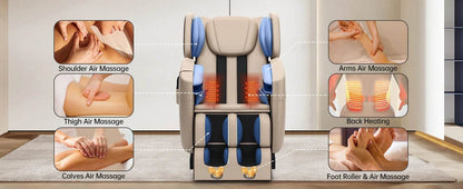 Massage Chair, Full Body Zero Gravity Massage Chair with Auto Modes, Point Rollers, Bluetooth, Foot Massage, Heating - MarvelouStoree