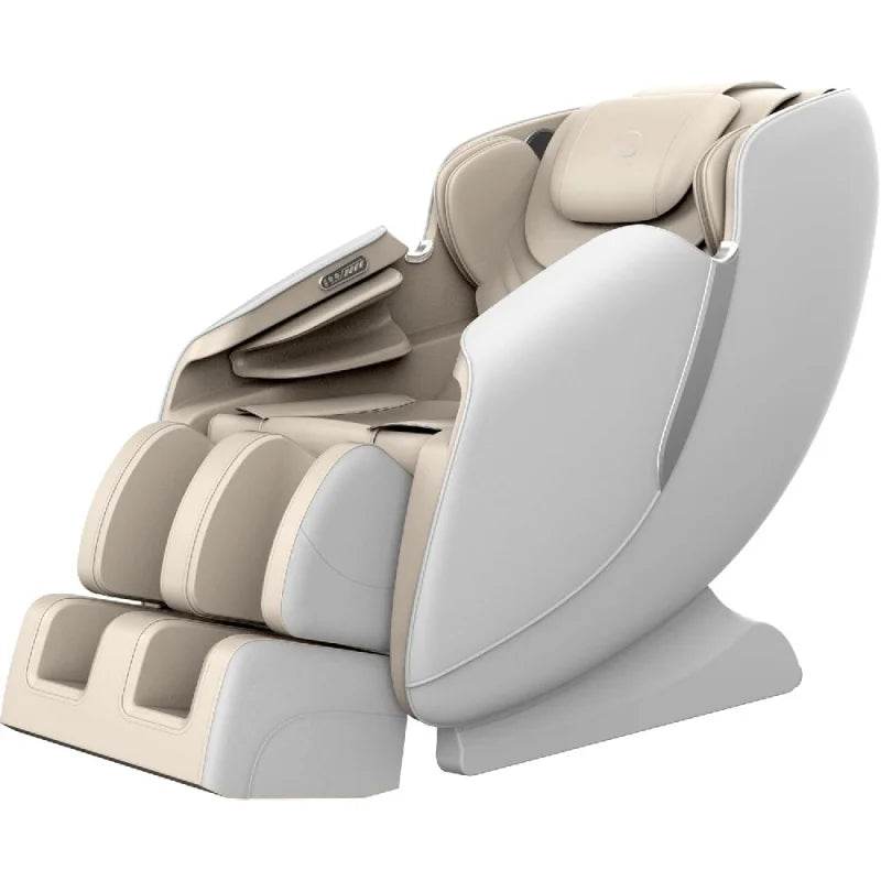 Full Body Massage Chair With 14 Fixed Points, Zero Gravity, Bluetooth, Heated- White - MarvelouStoree