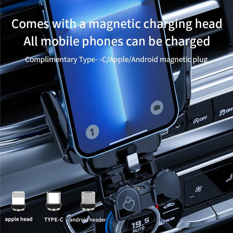 Infrared Wireless Charger 15W Fast Charge Car Holder for iphone 13 Pro 12 11 Automatic Clamp Qi Magnetic Charger Airvent Mount