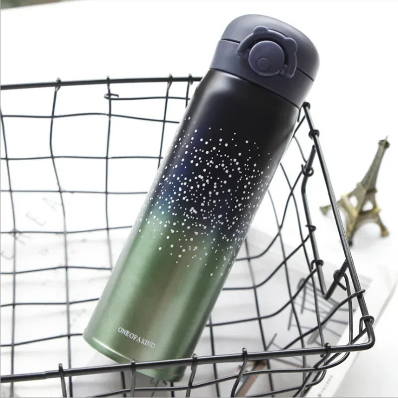 Vacuum Flask Thermos Mug Coffee for Tea Stainless Steel Cup Portable Stars Color Gradient Bottle Travel Thermal Mug 350ml/500ml