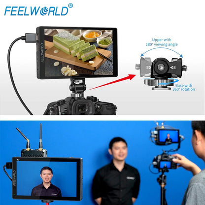 FEELWORLD F7 PRO 7" IPS Touch Screen3D LUT DSLR On-Camera Field Director Monitor HDMI 4K 60Hz HD with F970 External Power Pane