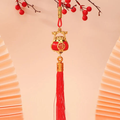 Chinese New Year 2025 Red Lanterns Pendant Plant Potted Spring Festival Hanging Ornaments Traditional New Year Decorations