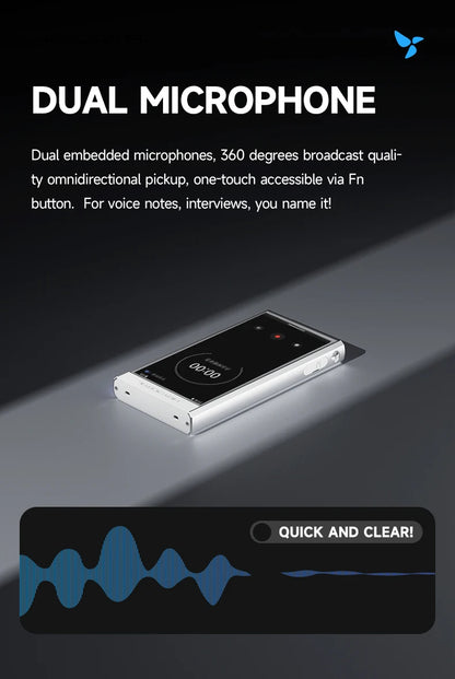 HiBy Digital M300 Android 13 Music Player MP3 HiFi Audio Bluetooth WiFi USB DAC DSD FM Radio Dual Mic Built-in Speaker IPS 29hr