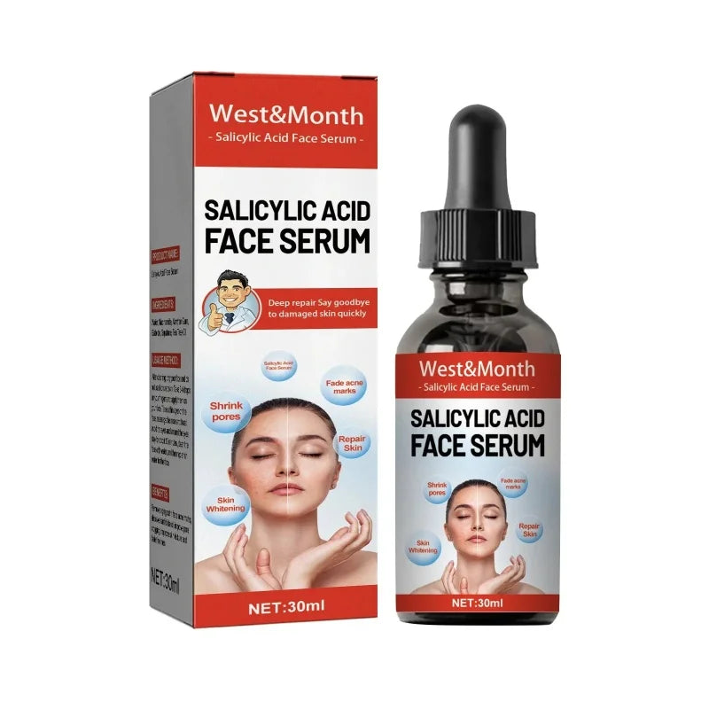 30ml Salicylic Acid Facial Serum Effectively Remove Melasma Lighten Dark Spots Acne Marks And Brighten Skin Tone