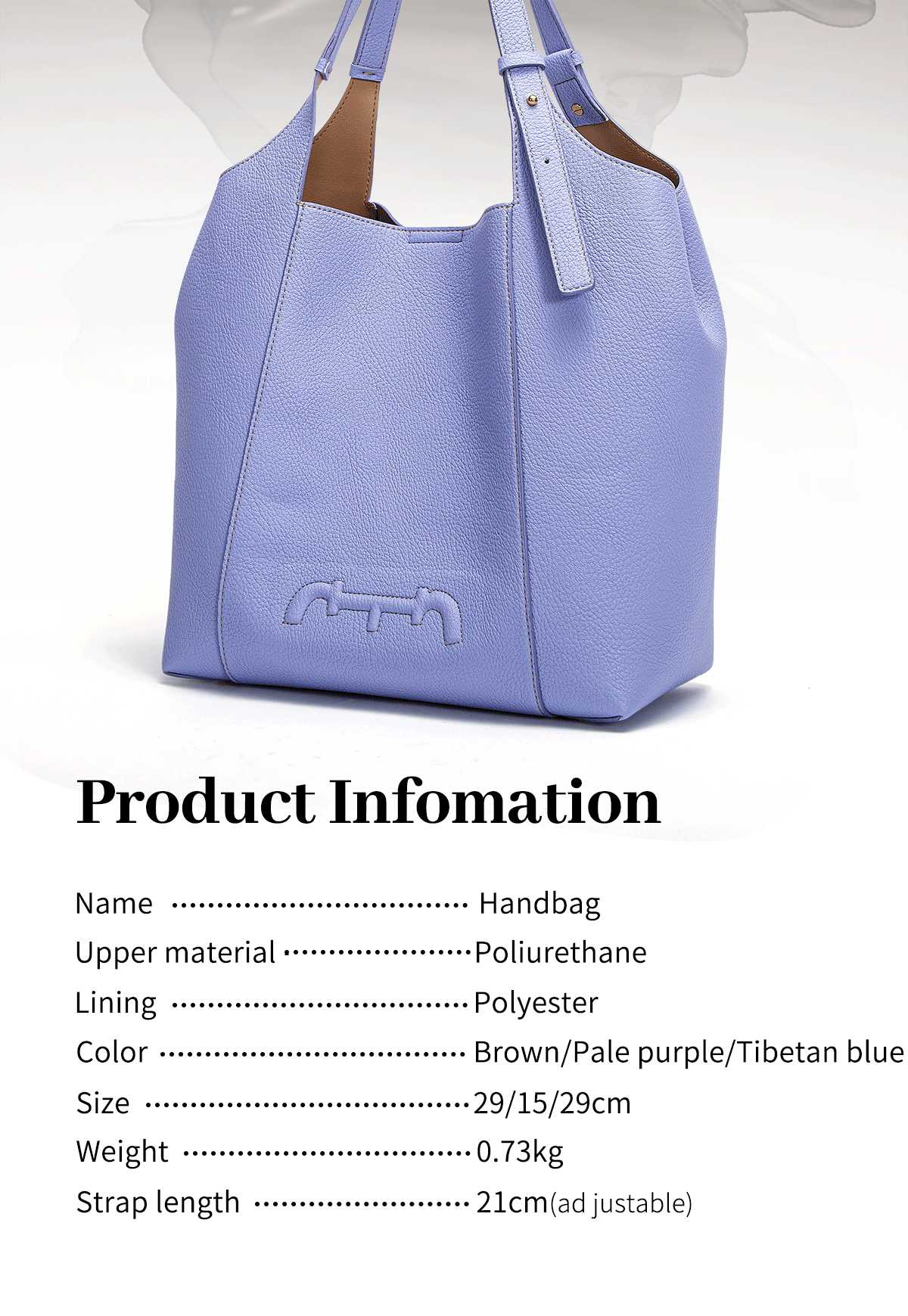 Ladies Handbag 2024 New Fashion Simple PU Material Classic Style Large Capacity Commuter Wallet Women's Tote Bag