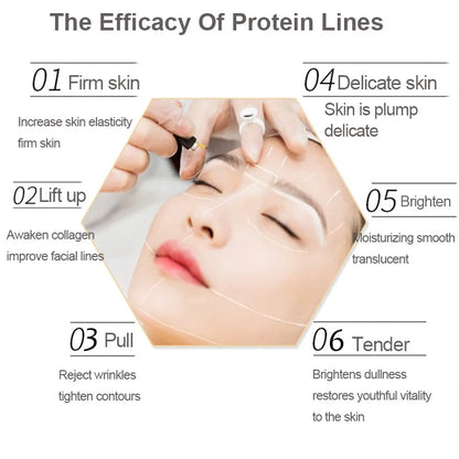 Protein Thread Lifting Kit Face Lift Firming Absorbable Anti-Aging Facial Serum Collagen Wrinkle Remove Skin Care Essence 2024