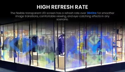 LED transparent film screen curtain ultra-thin LED film screen glass flexible film advertising screen Indoor Film LED Transparen