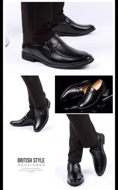 Leather Men Formal Shoes Luxury Brand 2023 Men's Loafers Dress Moccasins Breathable Slip on Black Driving Shoes Plus Size 38-44