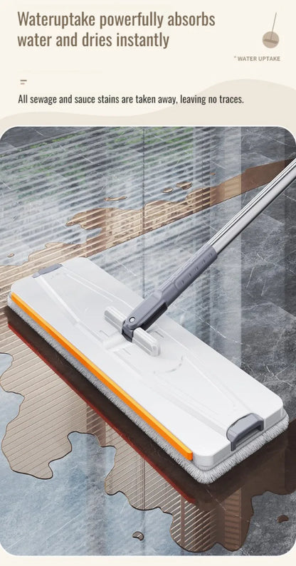 Household flat mop tool mop bucket set handfree mopping flat mop set Magic flat mopping rotating Self-Wringing House Cleaning