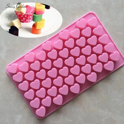 Mini Heart Mold Silicone Ice Cube Tray DIY Chocolate Fondant Mould 3D Pastry Jelly Cookies Baking Cake Decoration Tools Kitchen