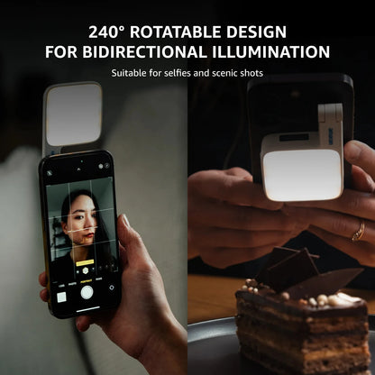 Aputure amaran Go Ultra-Compact Mini portable Built-in Mirrored LED Phone Light with Magnetic Mount For Vlogging Selfies